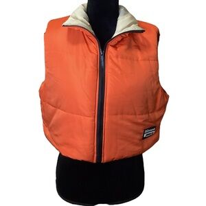 Women's Orange Puffer Vest